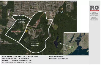 1  PHASE I I I  GRACE FOUNDATI ON  460 BRIELLE AVENUE, STATEN ISLAND, NY 10314  PRESENTATION APRIL