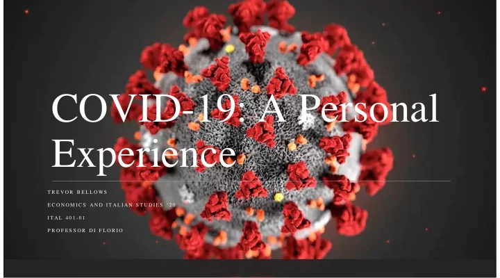 covid 19 a personal experience