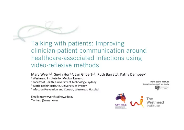 1 westmead insctute for medical research 2 faculty of