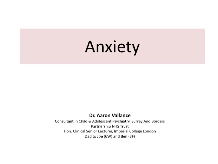 anxiety