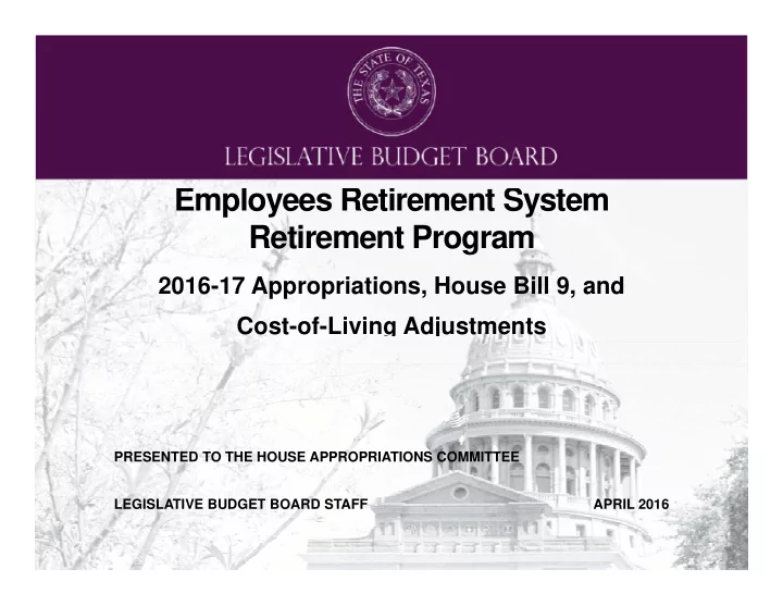 employees retirement system e l r i s retirement program