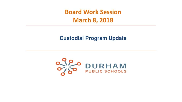 board work session march 8 2018