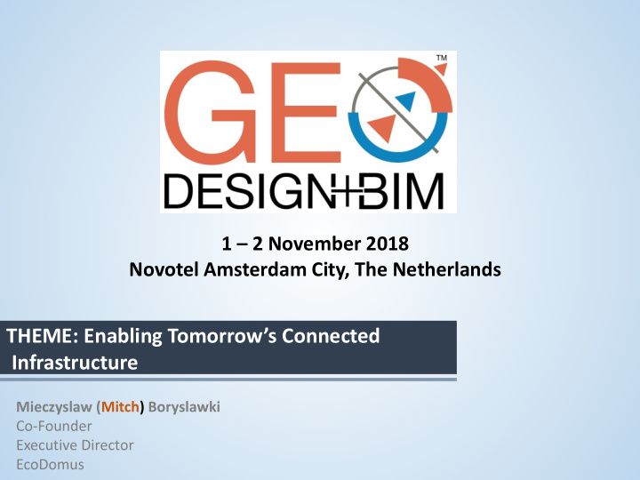 theme enabling tomorrow s connected infrastructure