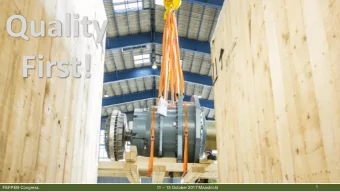 Quality  First!  Sicher  Stabil  Online 11  13 October 2017 Maastricht  1  FEFPEB-Congress HPE