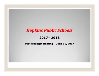 Hopkins Public Schools  Hopkins Public Schools  2017  2017  2017  2017   2018   2018