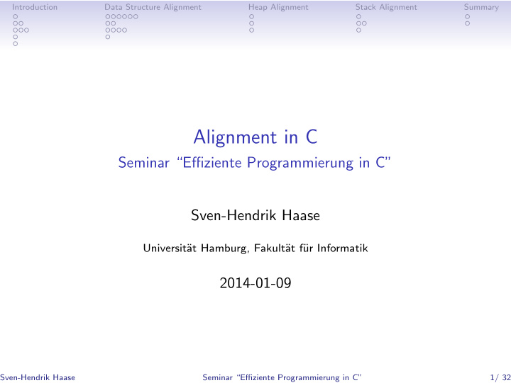 alignment in c