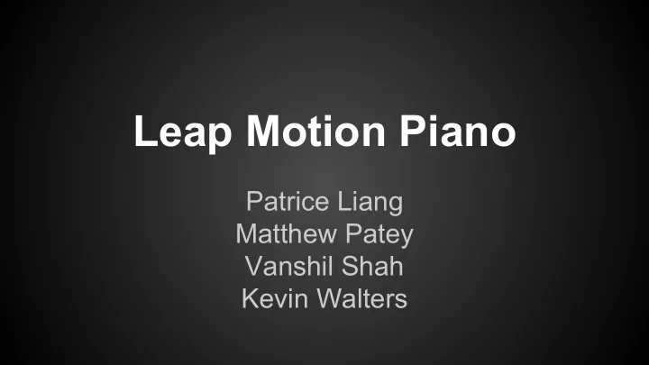 leap motion piano