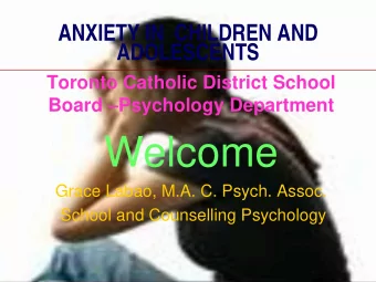 Welcome  Grace Labao, M.A. C. Psych. Assoc.  School and Counselling Psychology  REVIEW  What is