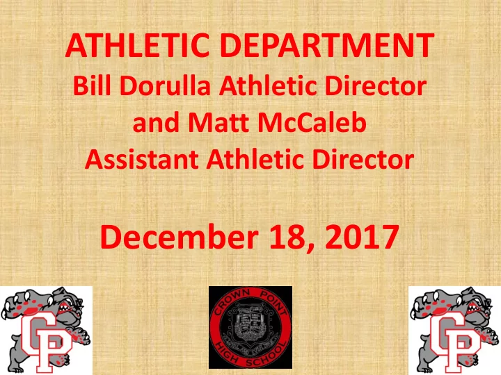 athletic department