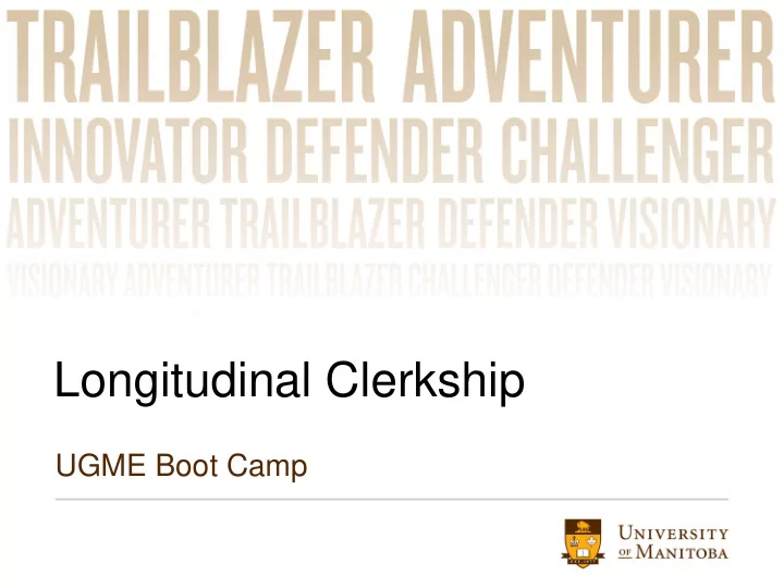 longitudinal clerkship