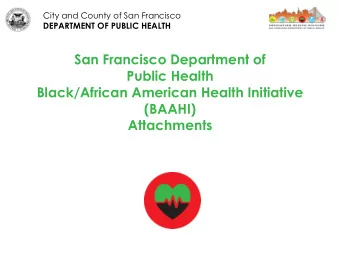 Black/African American Health Initiative  (BAAHI)  Attachments  Increase Breast Cancer Screening