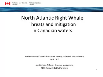 Marine Mammal Commission Annual Meeting, Falmouth, Massachusetts  April 2017  Jennifer Buie,