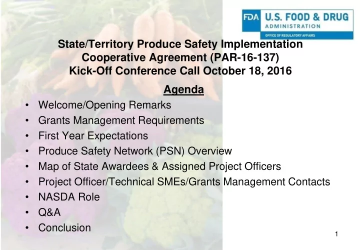 kick off conference call october 18 2016