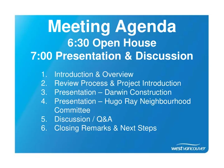 meeting agenda