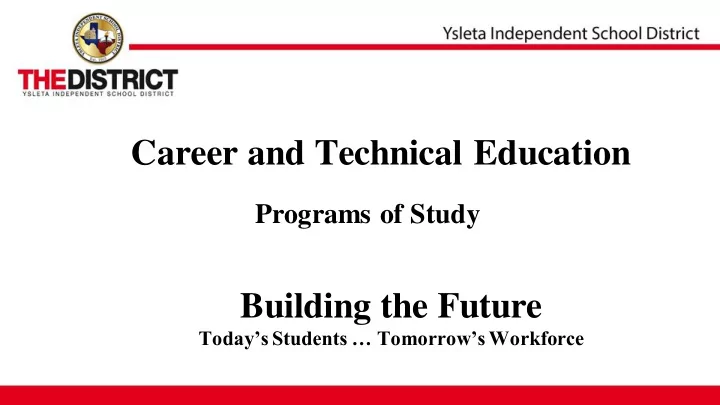 career and technical education