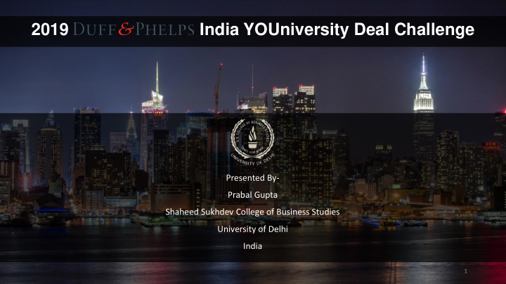 2019 india youniversity deal challenge