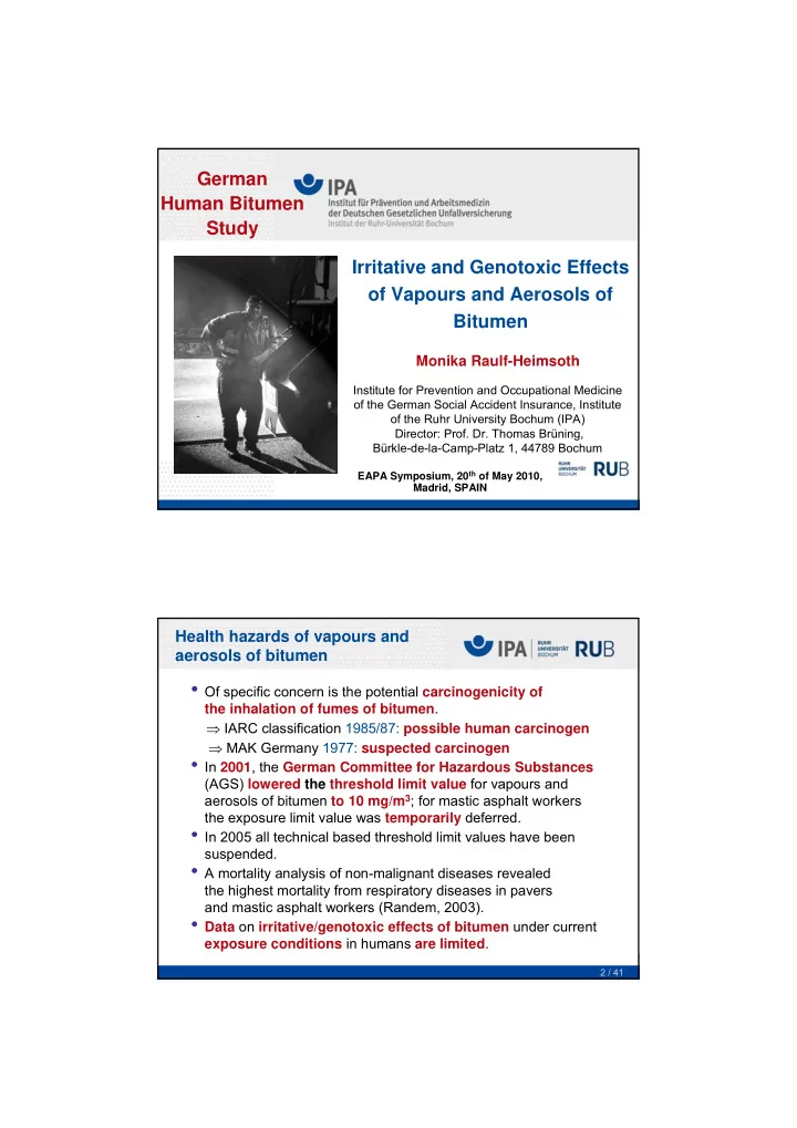 investigation of irritative and genotoxic effects of
