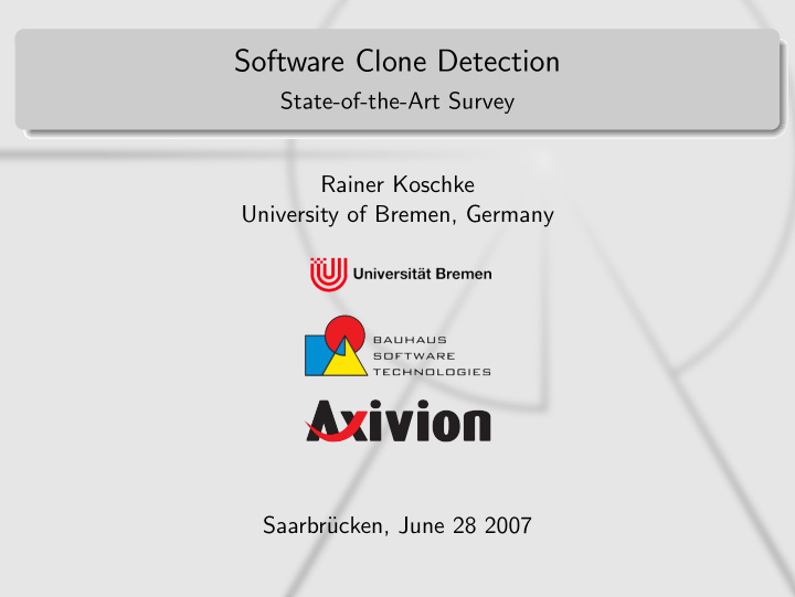 software clone detection