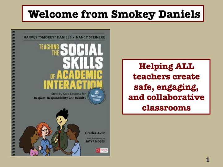 welcome from smokey daniels
