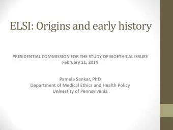 Proposal to map the human  genome: social and ethical concerns  Proposals to map the human
