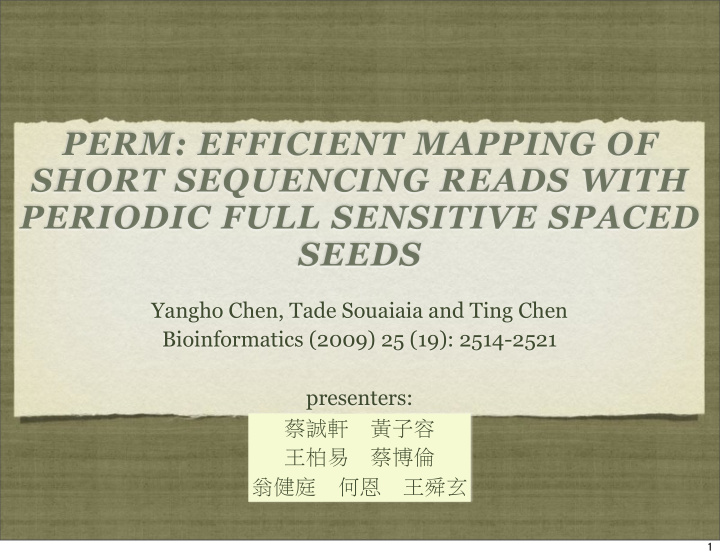perm efficient mapping of short sequencing reads with