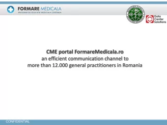 CME portal FormareMedicala.ro  an efficient communication channel to  more than 12.000 general