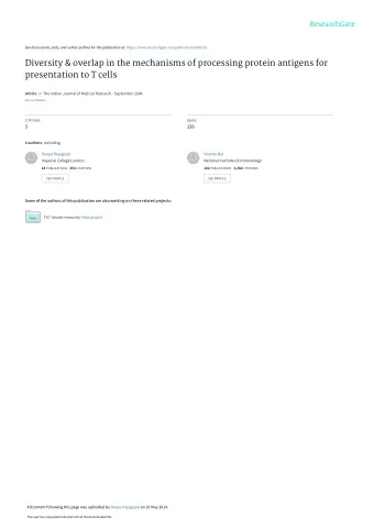 Diversity &amp; overlap in the mechanisms of processing protein antigens for  presentation to T