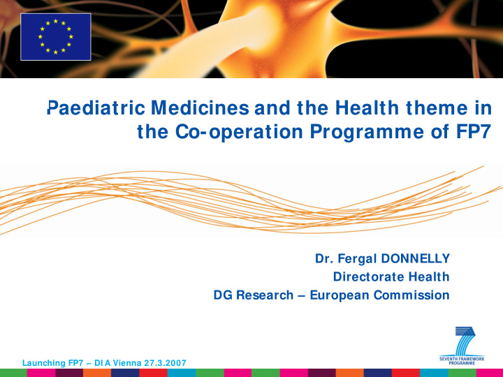paediatric medicines and the health theme in the co