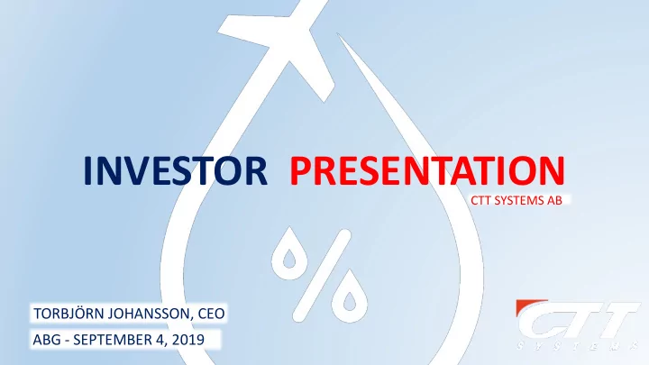 investor presentation