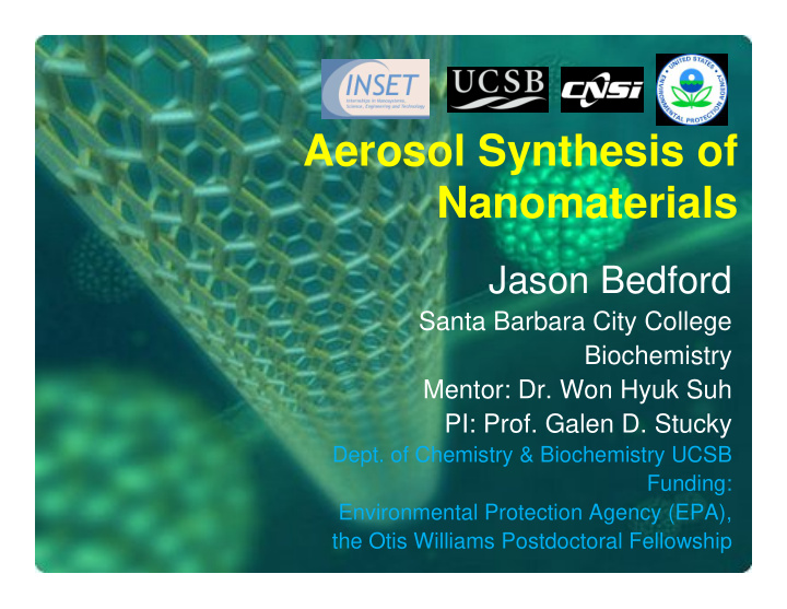 aerosol synthesis of nanomaterials