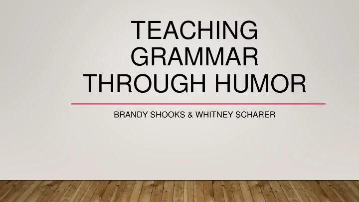 grammar through humor