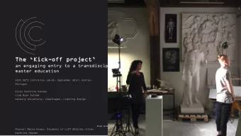 The  The Kic  Kick-off p  off project  oject  an engaging entry to a transdisciplinary