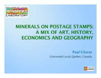 Paul Glover  Universit Laval, Qubec, Canada  &quot;All science is either Physics or stamp