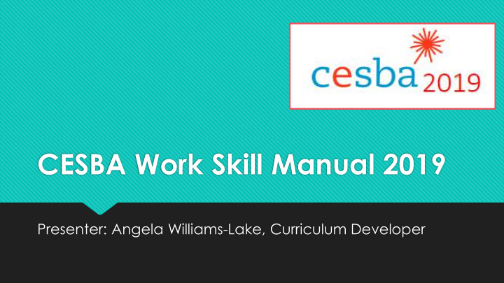cesba work skill manual 2019