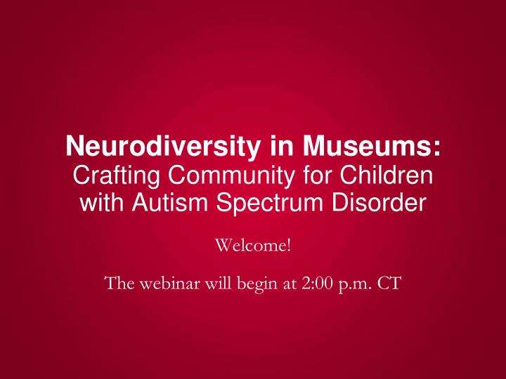 neurodiversity in museums