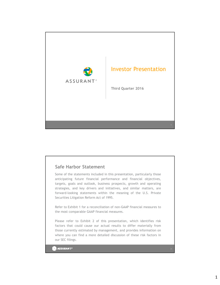 investor presentation