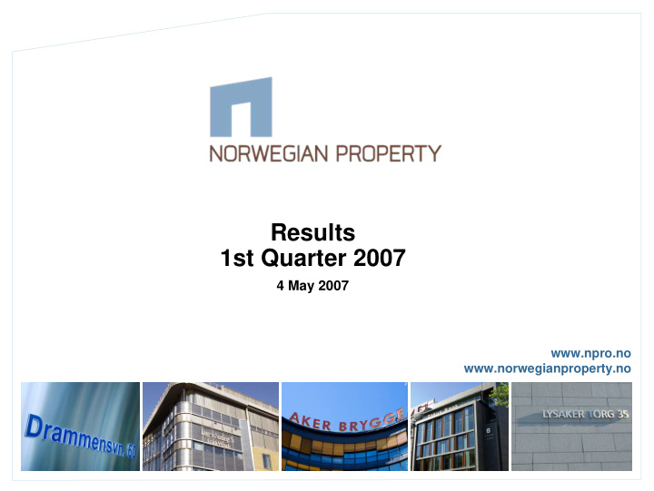 results 1st quarter 2007
