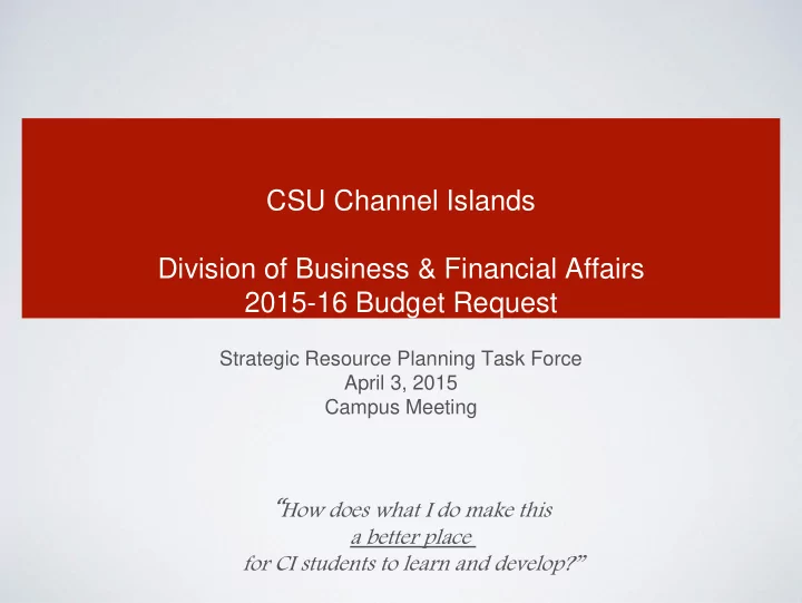 csu channel islands division of business amp financial