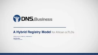 African Market Opportunities THE MARKET POTENTIAL OF THE AFRICAN REGION MUST NOT BE UNDERESTIMATED