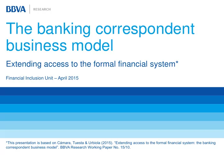 the banking correspondent