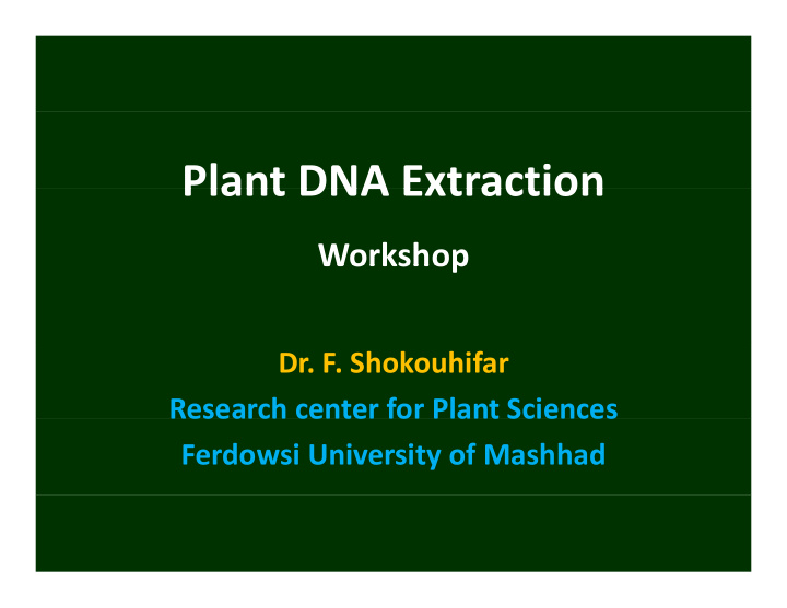 plant dna extraction plant dna extraction