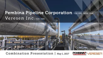 TSX: PPL; NYSE: PBA  TSX: VSN  Forward-looking statements and information  This presentation is for