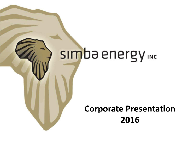 corporate presentation 2016 forward looking statement amp