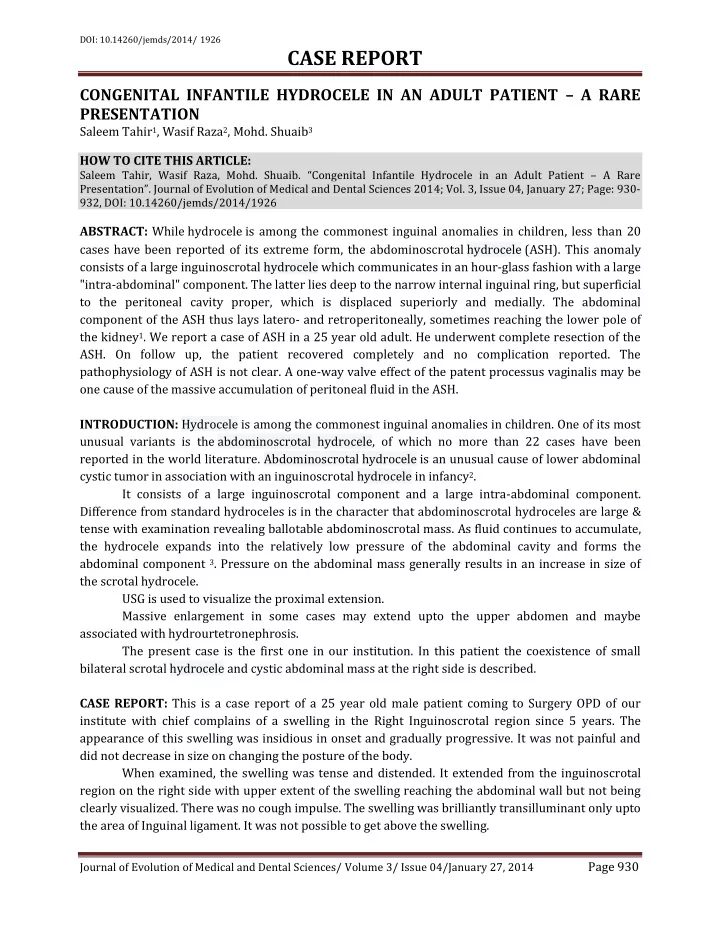 case report