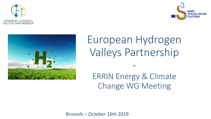 european hydrogen valleys partnership