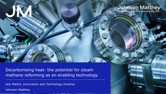 methane reforming as an enabling technology  Iain Martin, Innovation and Technology Director