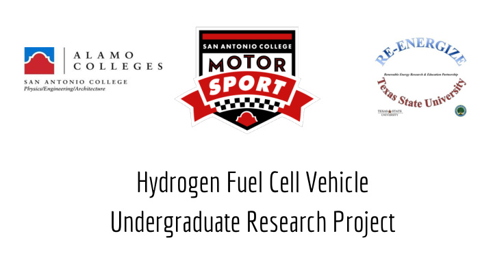 hydrogen fuel cell vehicle undergraduate research project