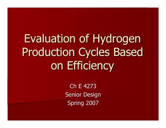 EvaluationofHydrogen  EvaluationofHydrogen  ProductionCyclesBased