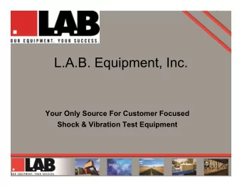 L.A.B. Equipment, Inc.  Your Only Source For Customer Focused  Shock &amp; Vibration Test Equipment