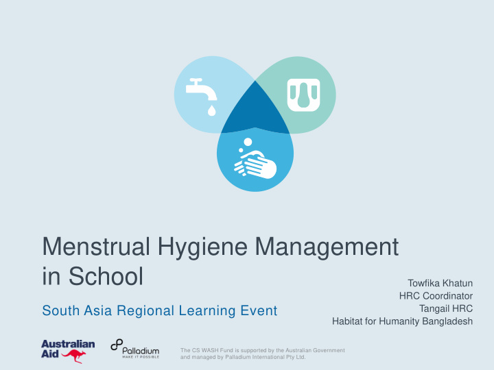 menstrual hygiene management in school